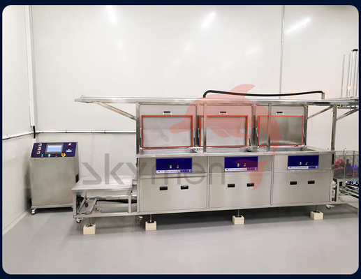 กึ่งอัตโนมัติอุตสาหกรรม Ultrasonic Cleaner ย้ายระบบยก 38L 200L 960L