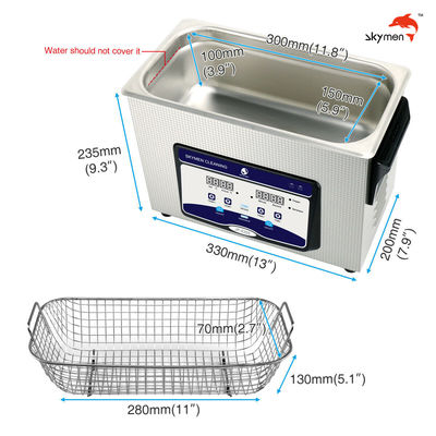 เครื่องทำความสะอาดอัลตราโซนิกแบบตั้งโต๊ะ 30 นาที 180W 1.19 แกลลอนสำหรับตะขอ