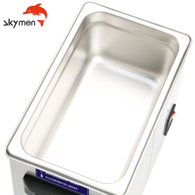 เครื่องทำความสะอาดอัลตราโซนิกแบบตั้งโต๊ะประดิษฐ์ 40kHz 10L SUS Casters 30min Timer