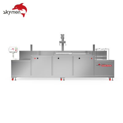 ระบบทําความสะอาด ultrasonic อัตโนมัติ 4 ถัง สําหรับส่วนละเอียดที่มี PLC แอร์มโรบอต, การทําความร้อน, การกรองและการแห้ง